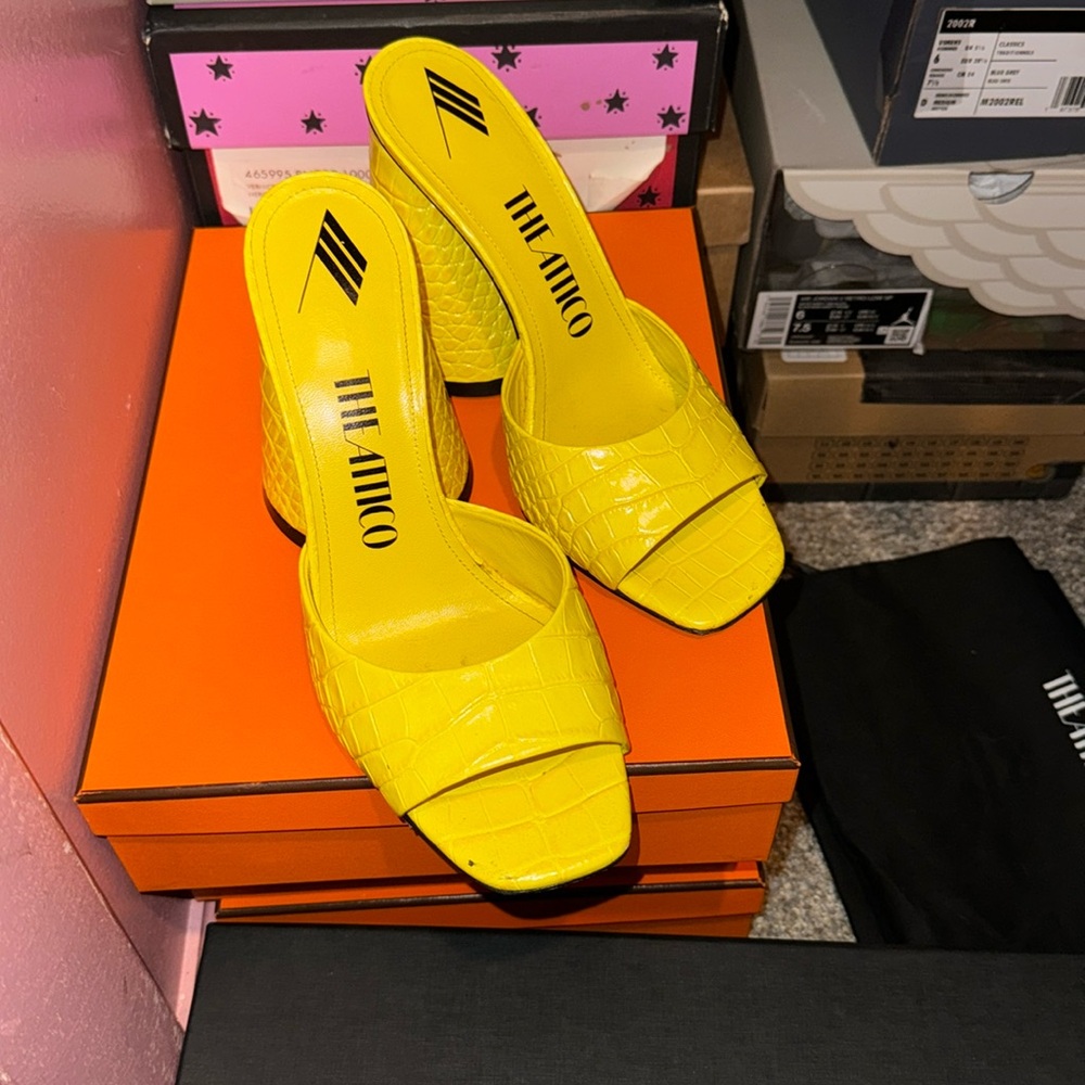The Attico Yellow Mules